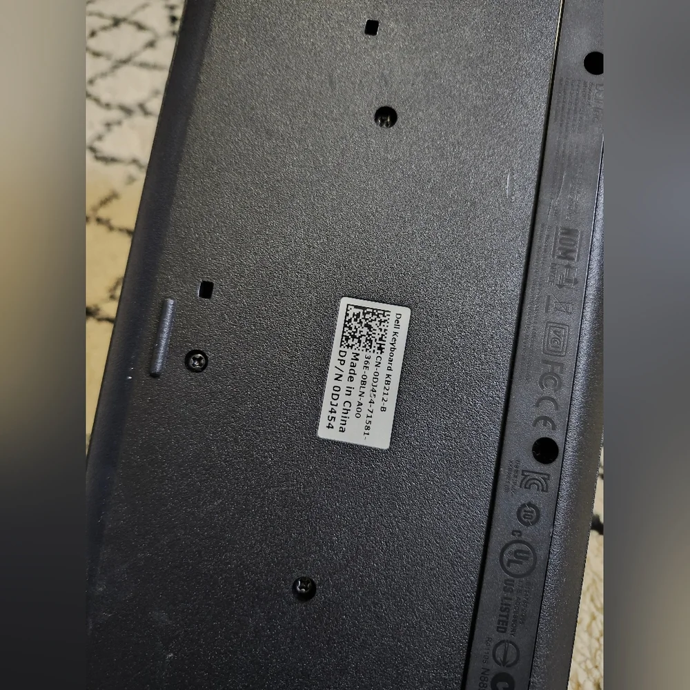Dell Black Wired Keyboard